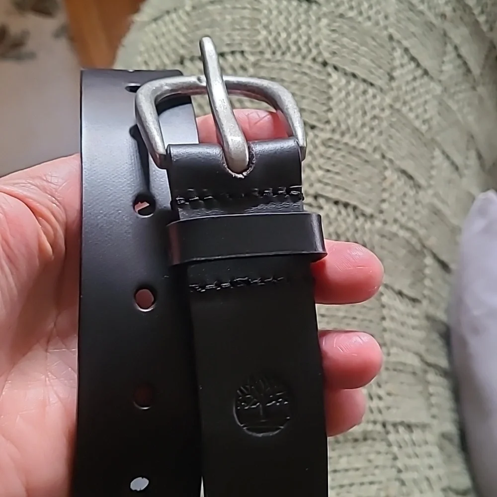 Timberland Black Leather Belt, Small, Unisex, NWT